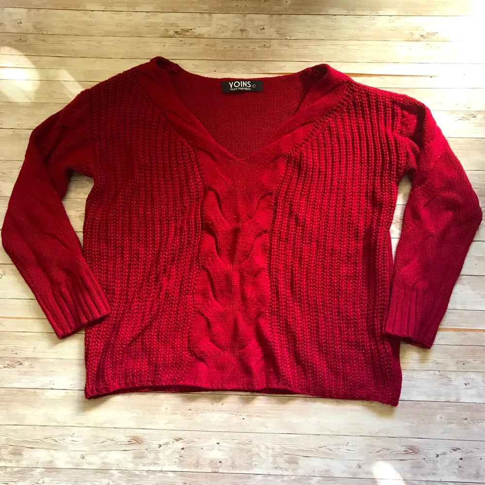 Yoins burgundy sweater